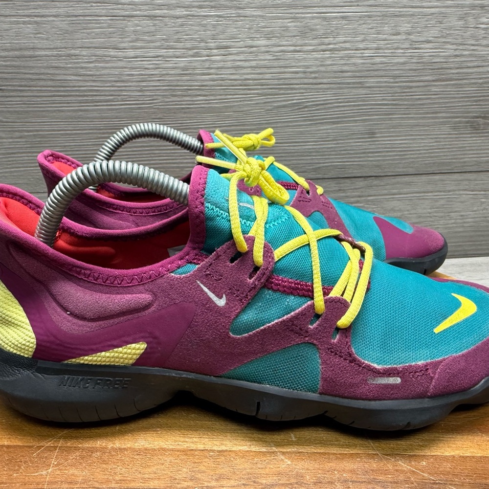 Nike Women Free 3.0 Flexible Running Shoes Size 6 CT1432-991 Purple White